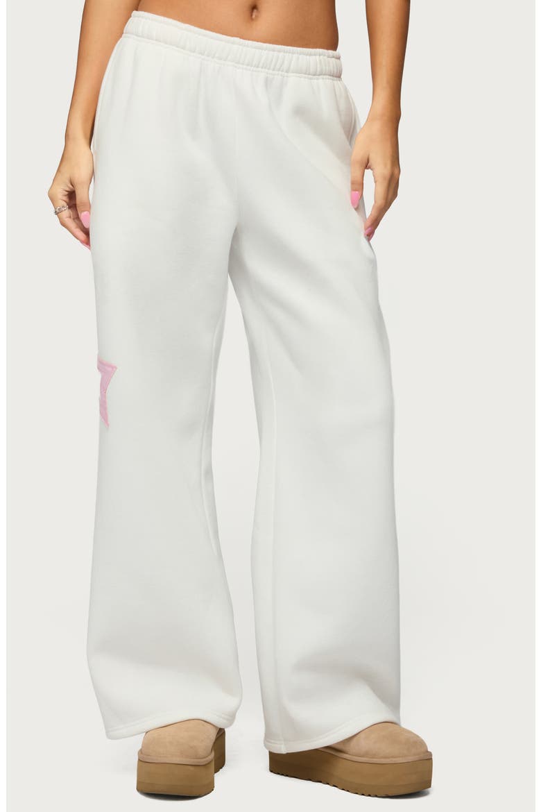 Starly Straight Leg Sweatpants, Main, color, WHITE