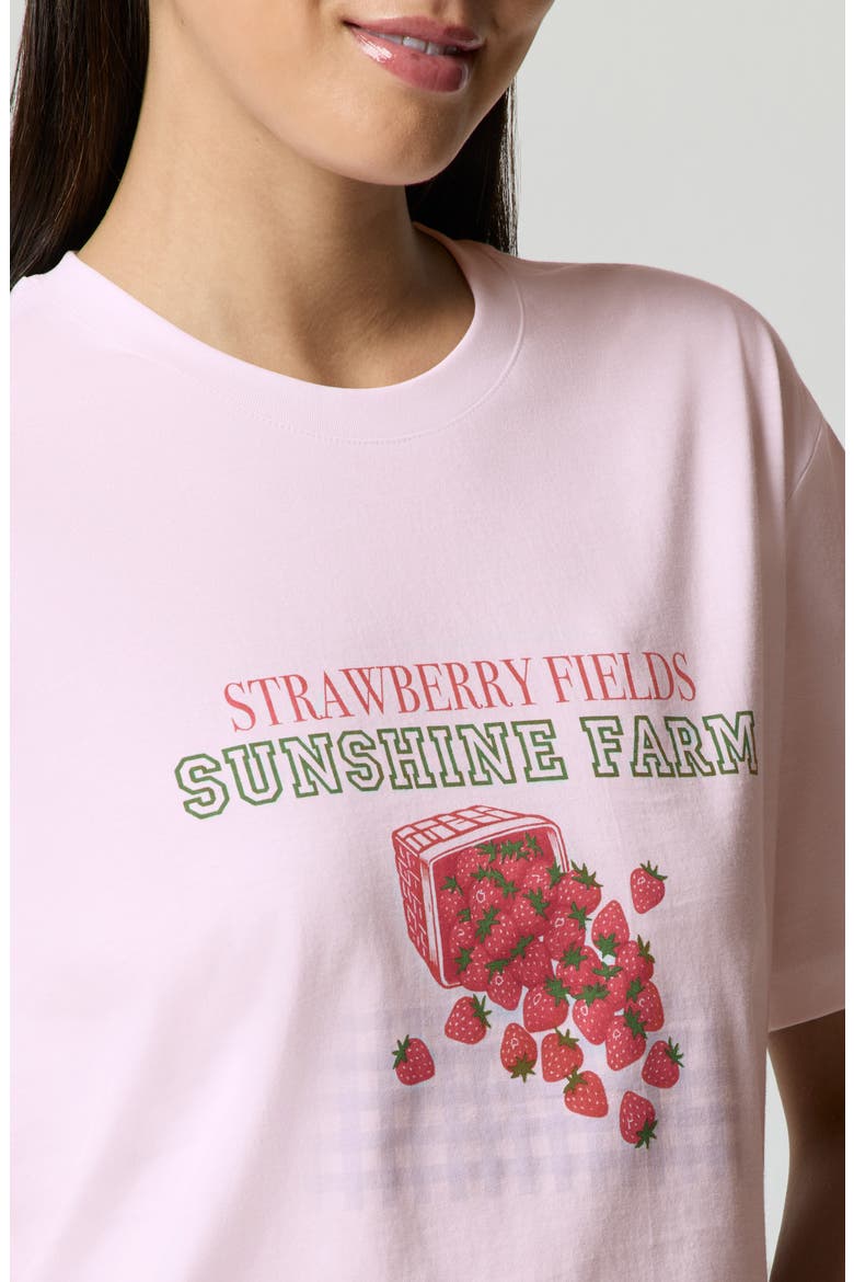 Boyfriend Graphic T-Shirt, Alternate, color, PINK STRAWBERRY FIELD