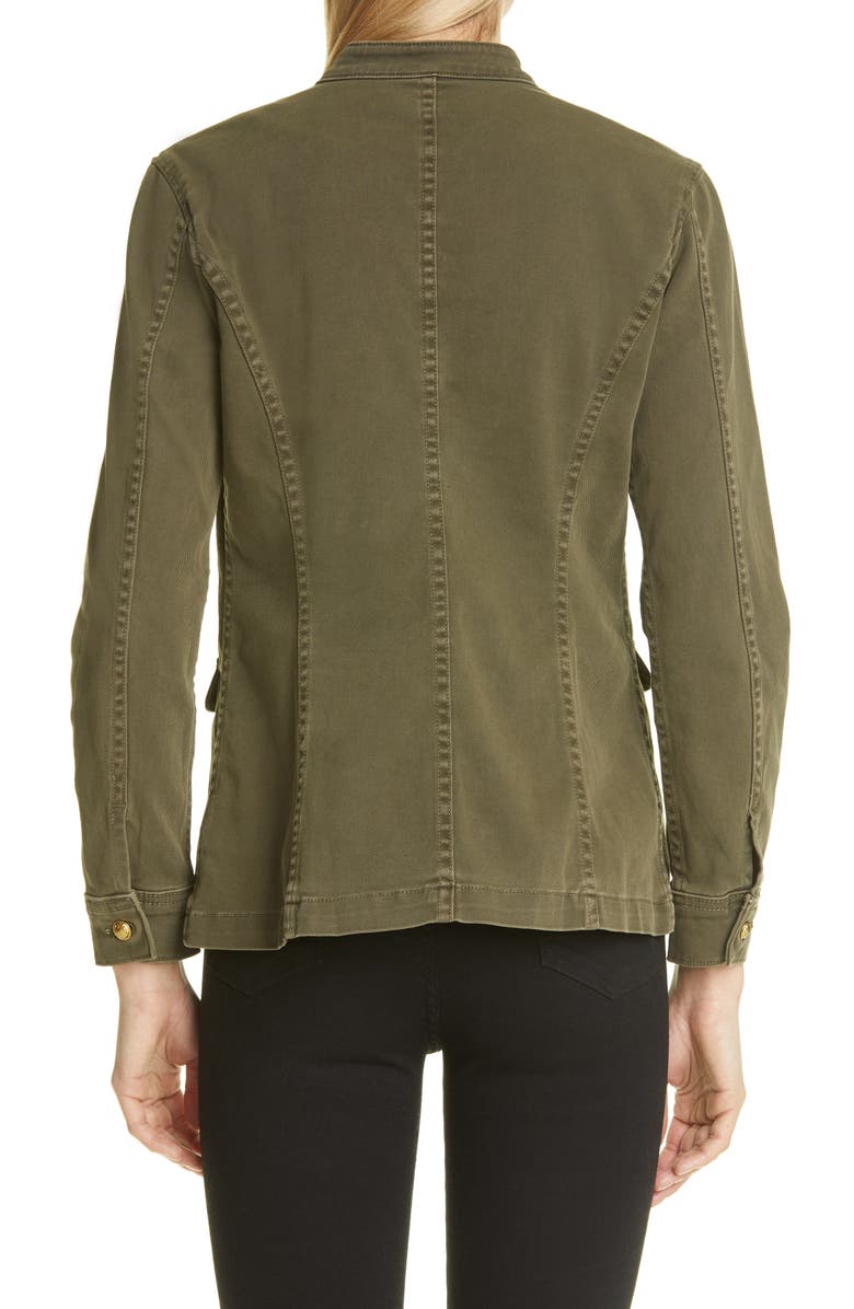 L'AGENCE Elaina Stretch Cotton Utility Jacket, Alternate, color,