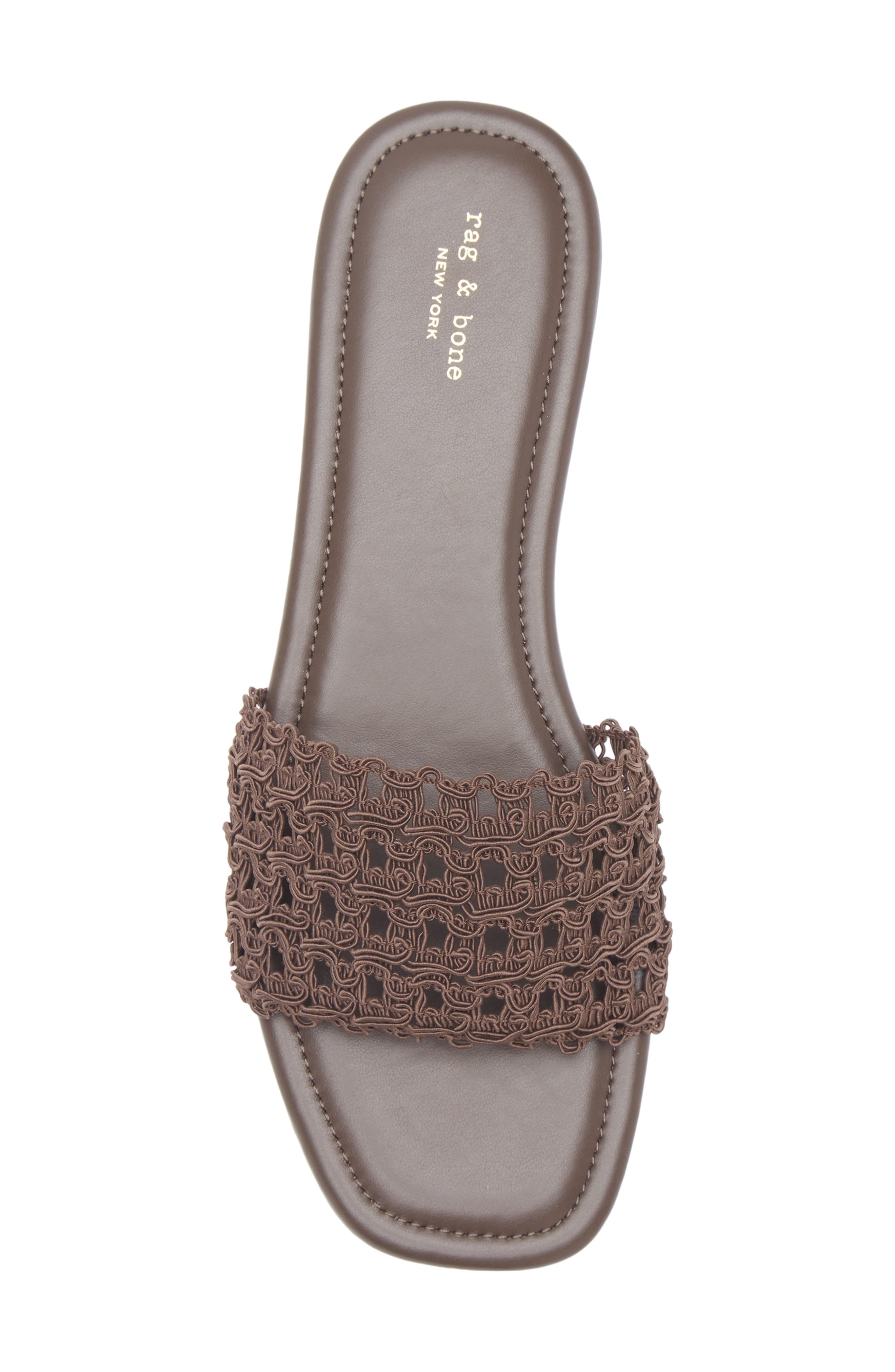 rag & bone Ellie Slide Sandal, Alternate, color, Dark Mocha Mesh