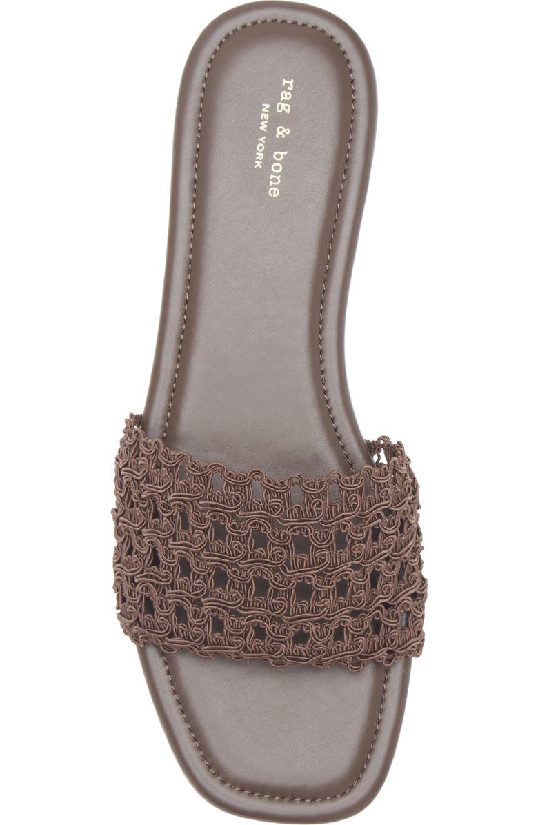 rag & bone Ellie Slide Sandal, Alternate, color, Dark Mocha Mesh