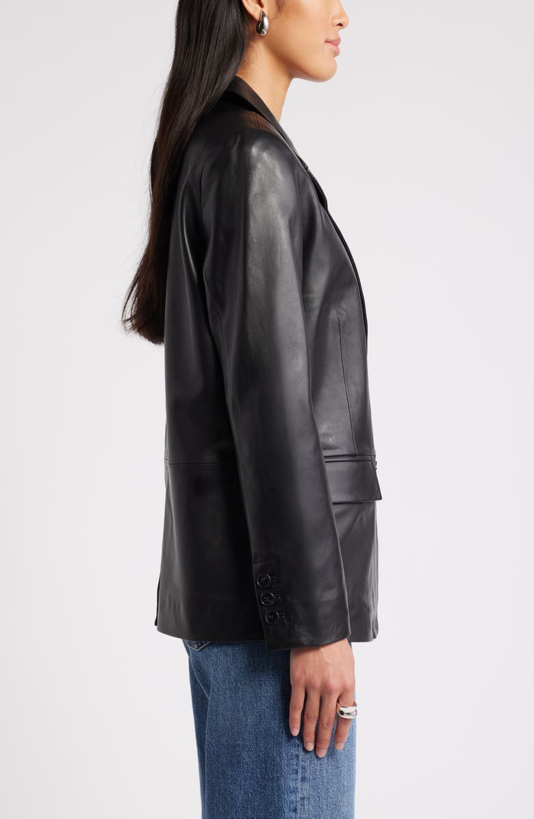 Nordstrom Leather Blazer, Alternate, color,