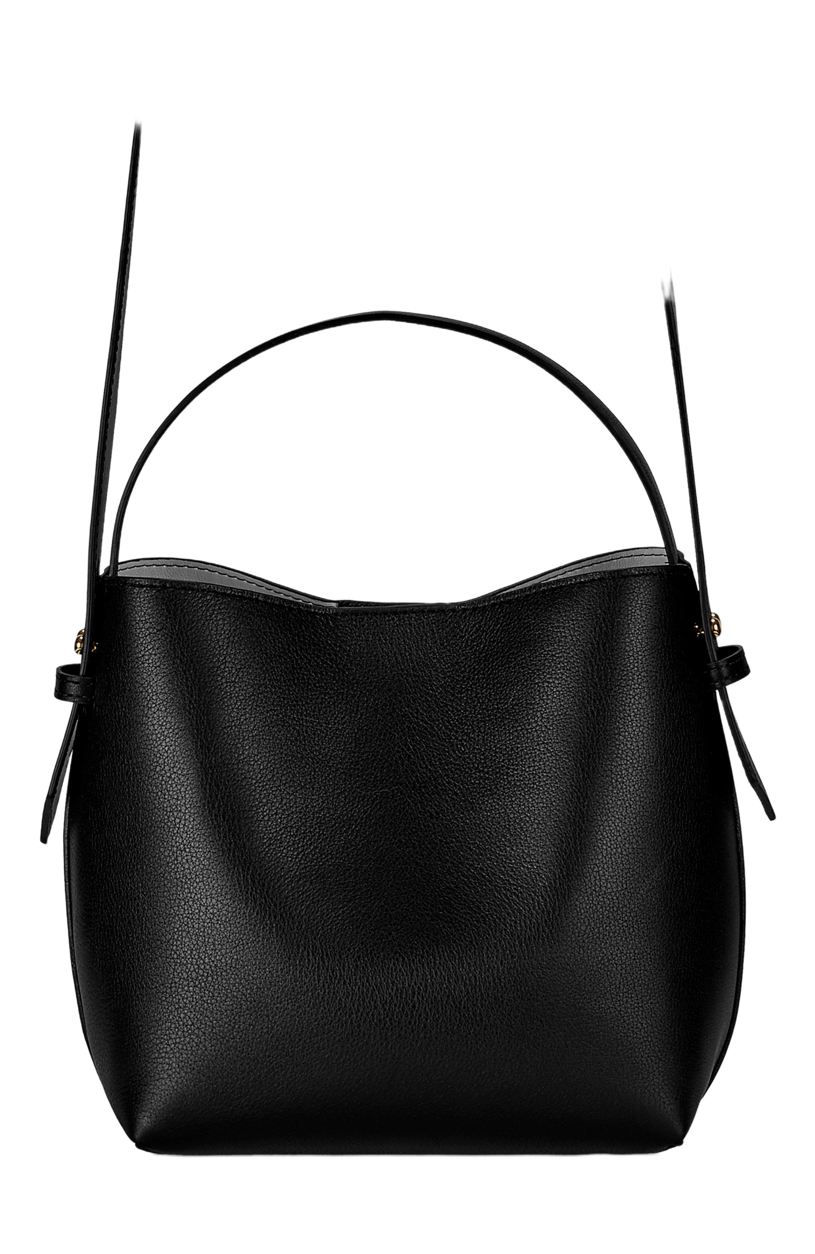 GiGi New York SELENA BUCKET BAG, Main, color, Black