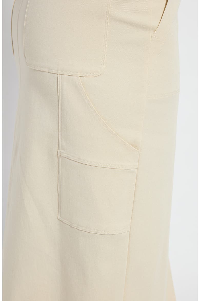 Pamela Utilitarian Stretch Twill Pencil Skirt, Alternate, color, ECRU