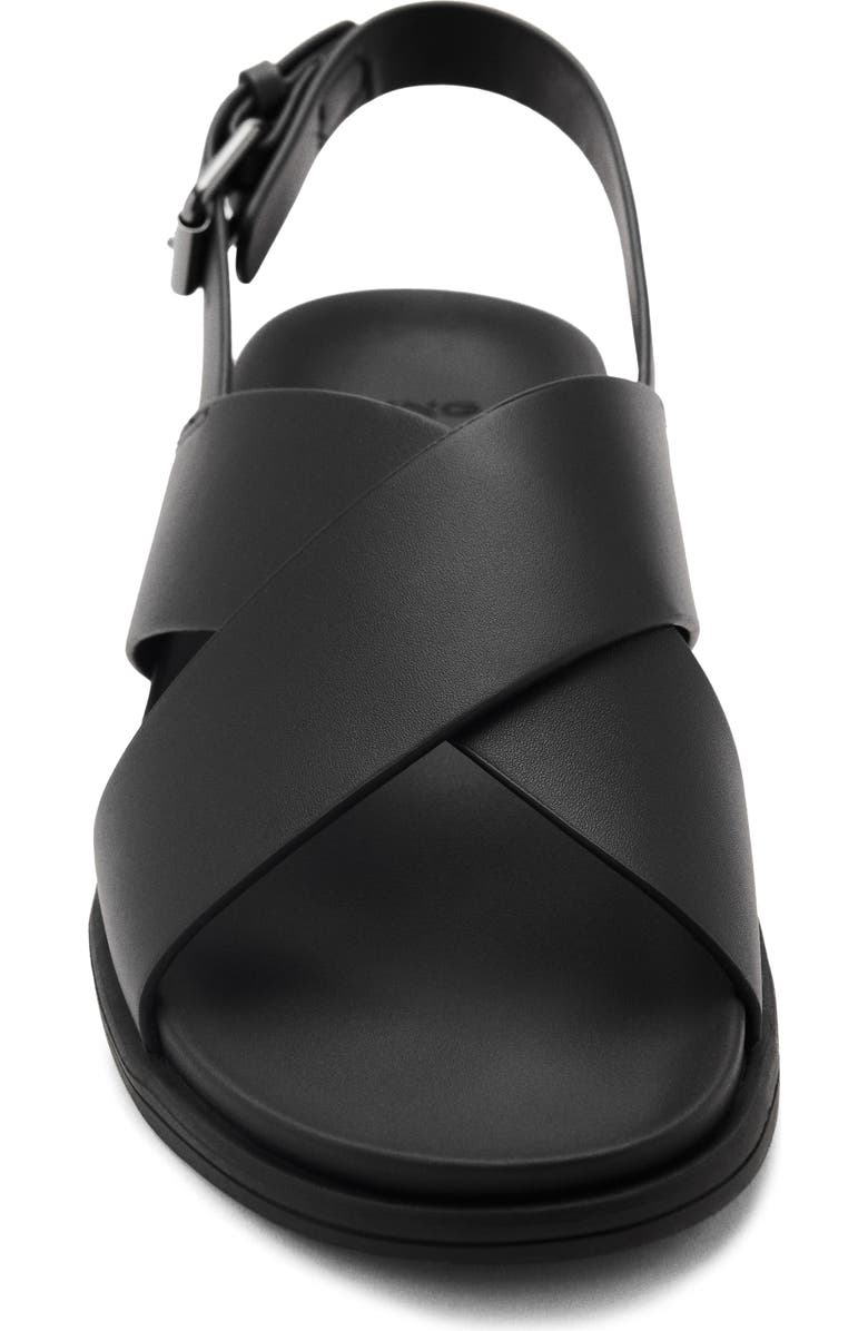 MANGO Crisscross Slingback Sandal, Alternate, color,