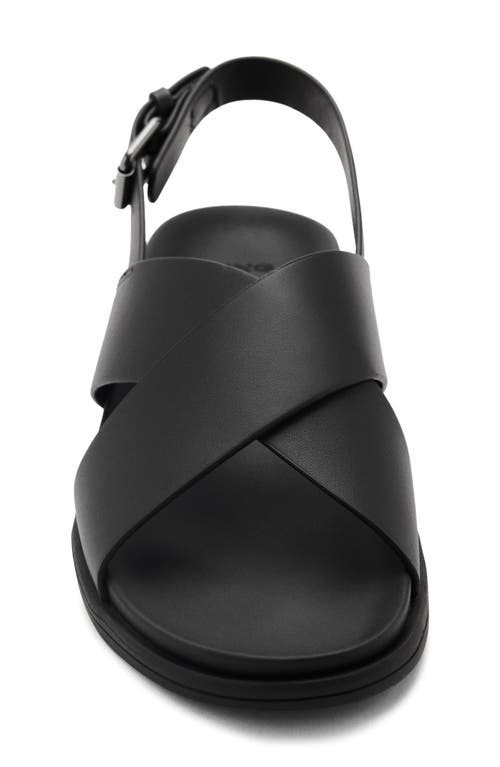 Mango Crisscross Slingback Sandal In Black