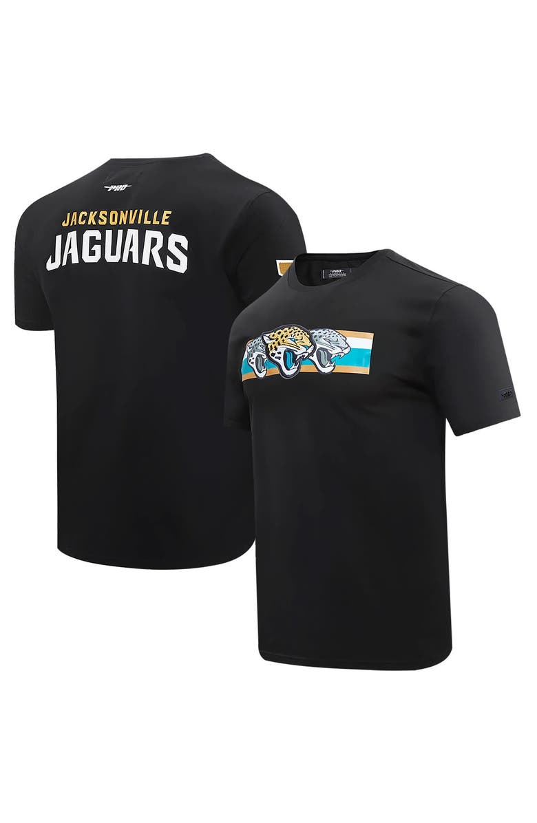 PRO STANDARD Men's Pro Standard Black Jacksonville Jaguars Retro Striper T-Shirt, Main, color, Black
