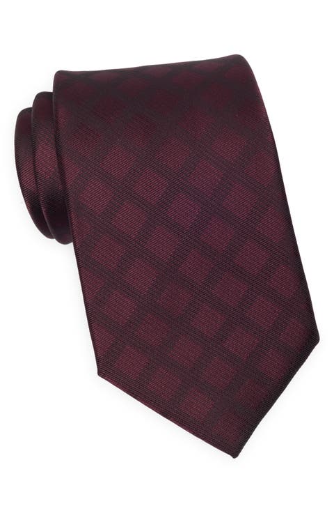Travis Grid Print Tie