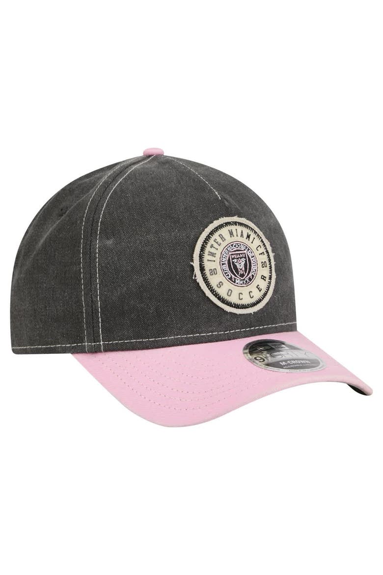 Men's New Era  Black Inter Miami CF Jersey Hook 9FORTY Adjustable Hat, Alternate, color, Black