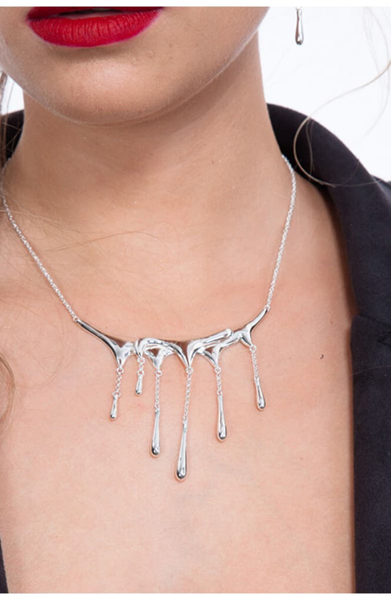 Lucy Quartermaine Melting Drop Necklace, Alternate, color, Sterling Silver