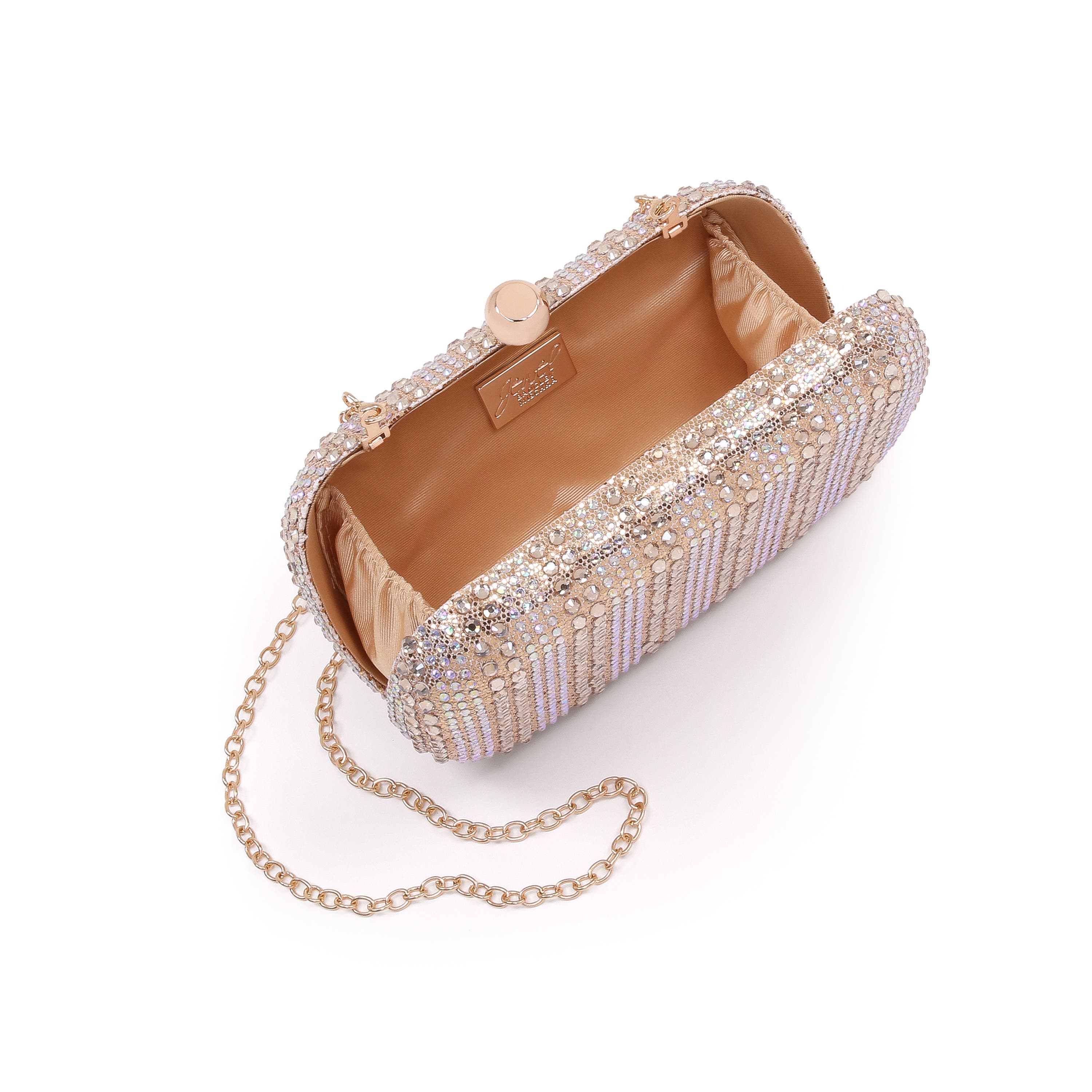 Harlow Crystal Minaudière, Alternate, color, Gold