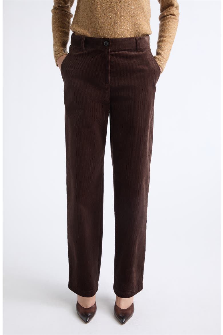 Kent Stretch Corduroy Barrel Leg Pants, Main, color, TRUFFLE
