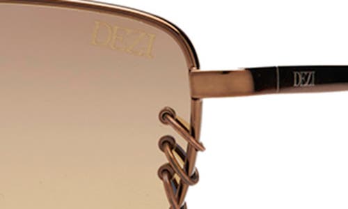 Dezi Hooked 54mm Rectangular Sunglasses In Brown