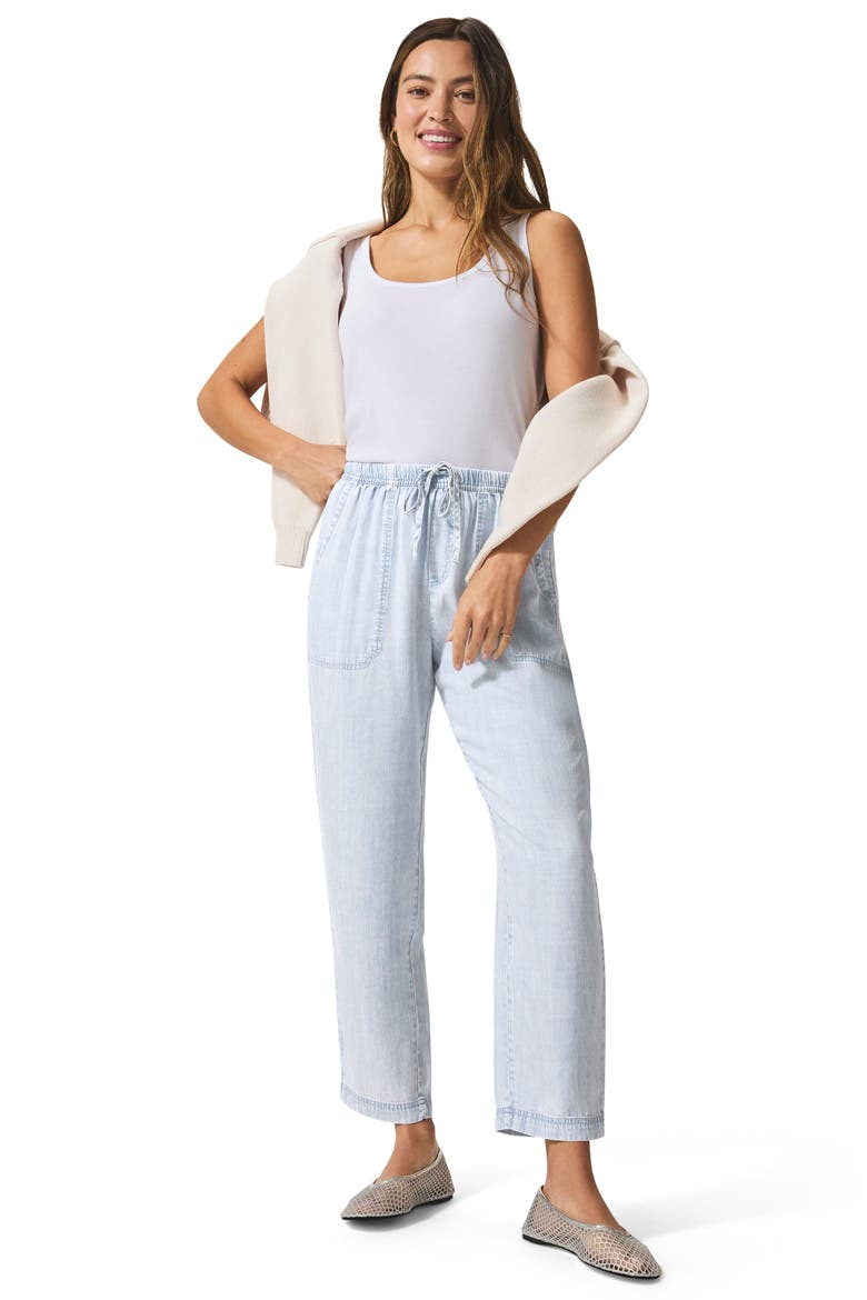 Angie Indigo Straight Pants, Alternate, color, BLEACHED INDIGO
