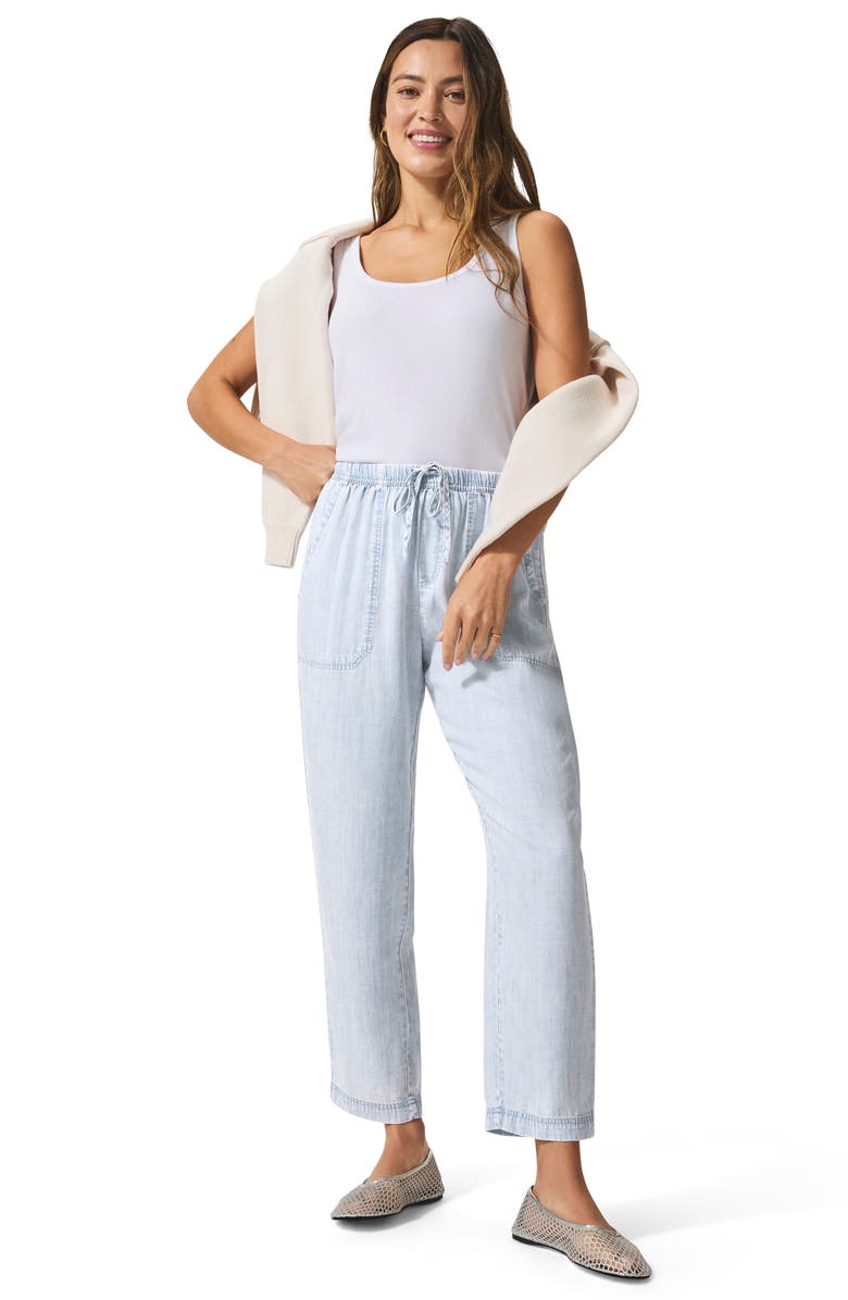 Splendid Angie Indigo Straight Pants, Alternate, color, Bleached Indigo