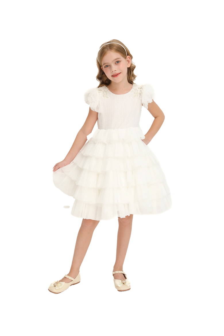Elrose Dress, Alternate, color, White
