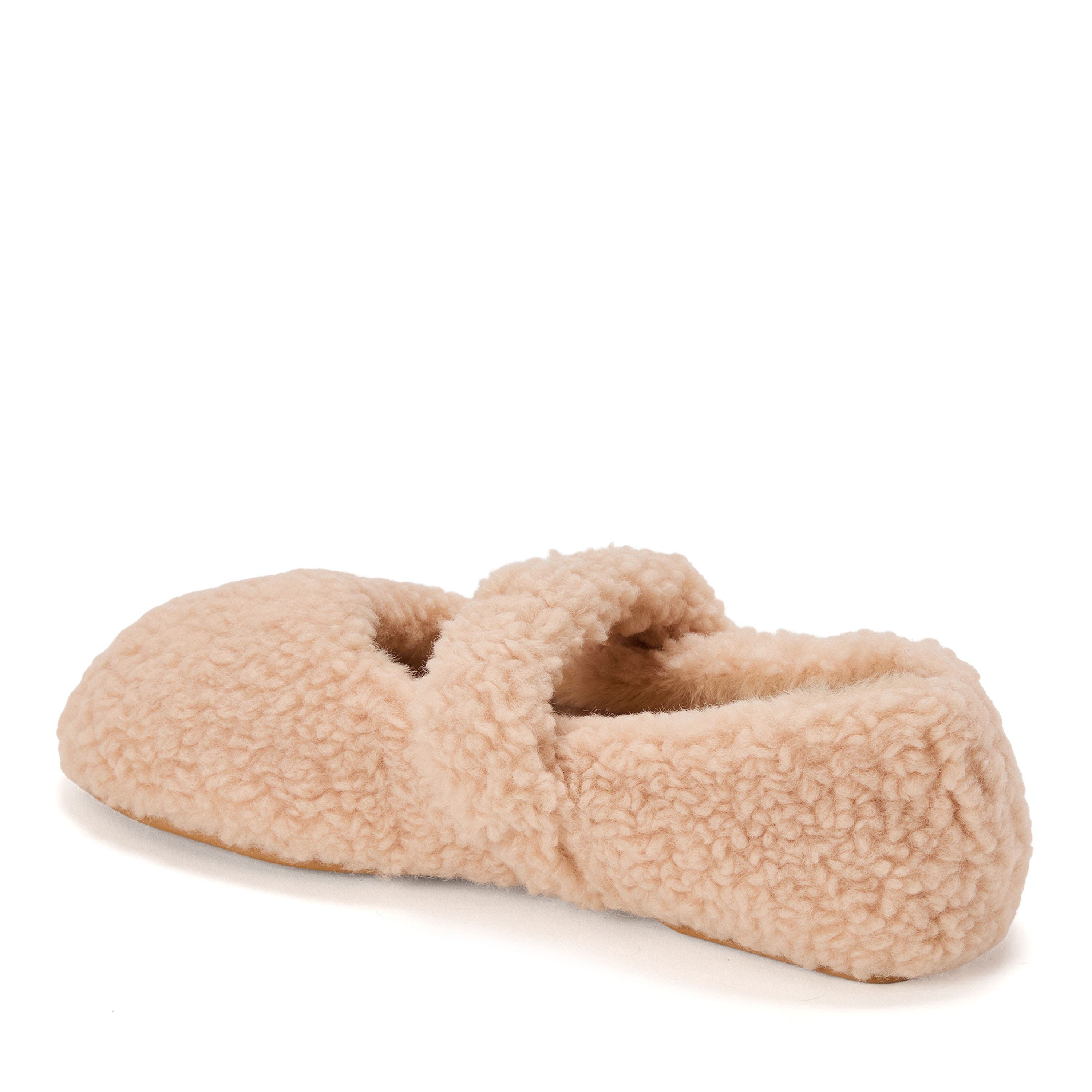 Maryanne Luxe Teddy Maryjane Slipper, Alternate, color, LATTE
