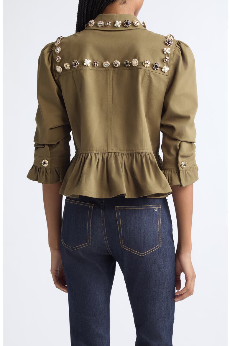 Delanie Mixed Button Jacket, Alternate, color, DARK OLIVE