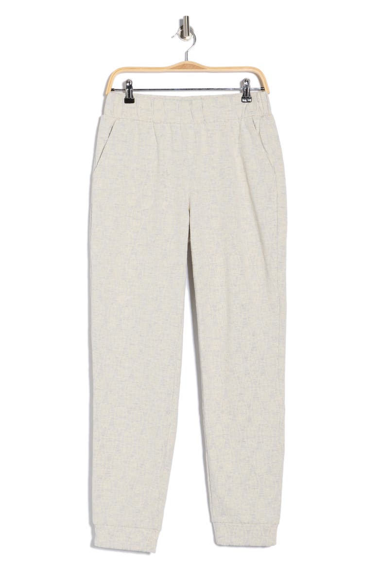 Monogram Joggers, Alternate, color, HEATHER OATMEAL