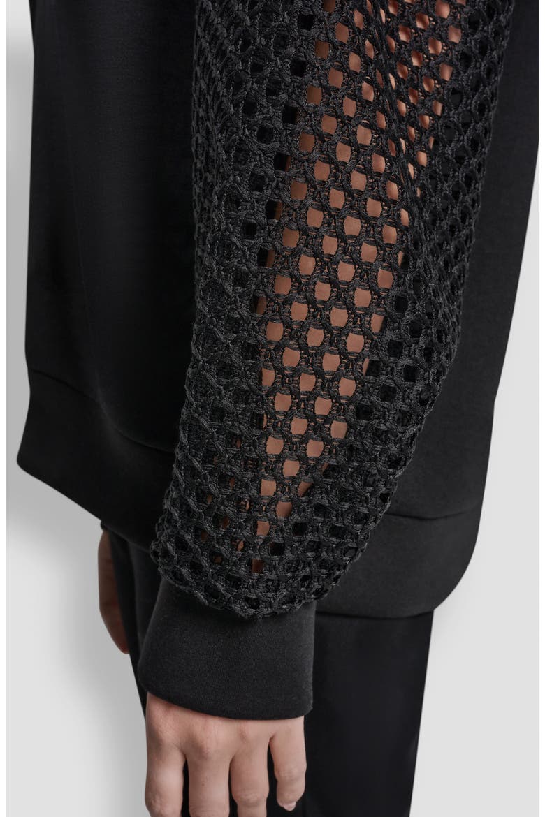 Fauchet Sleeve Pullover Top, Alternate, color, BLACK/BLACK