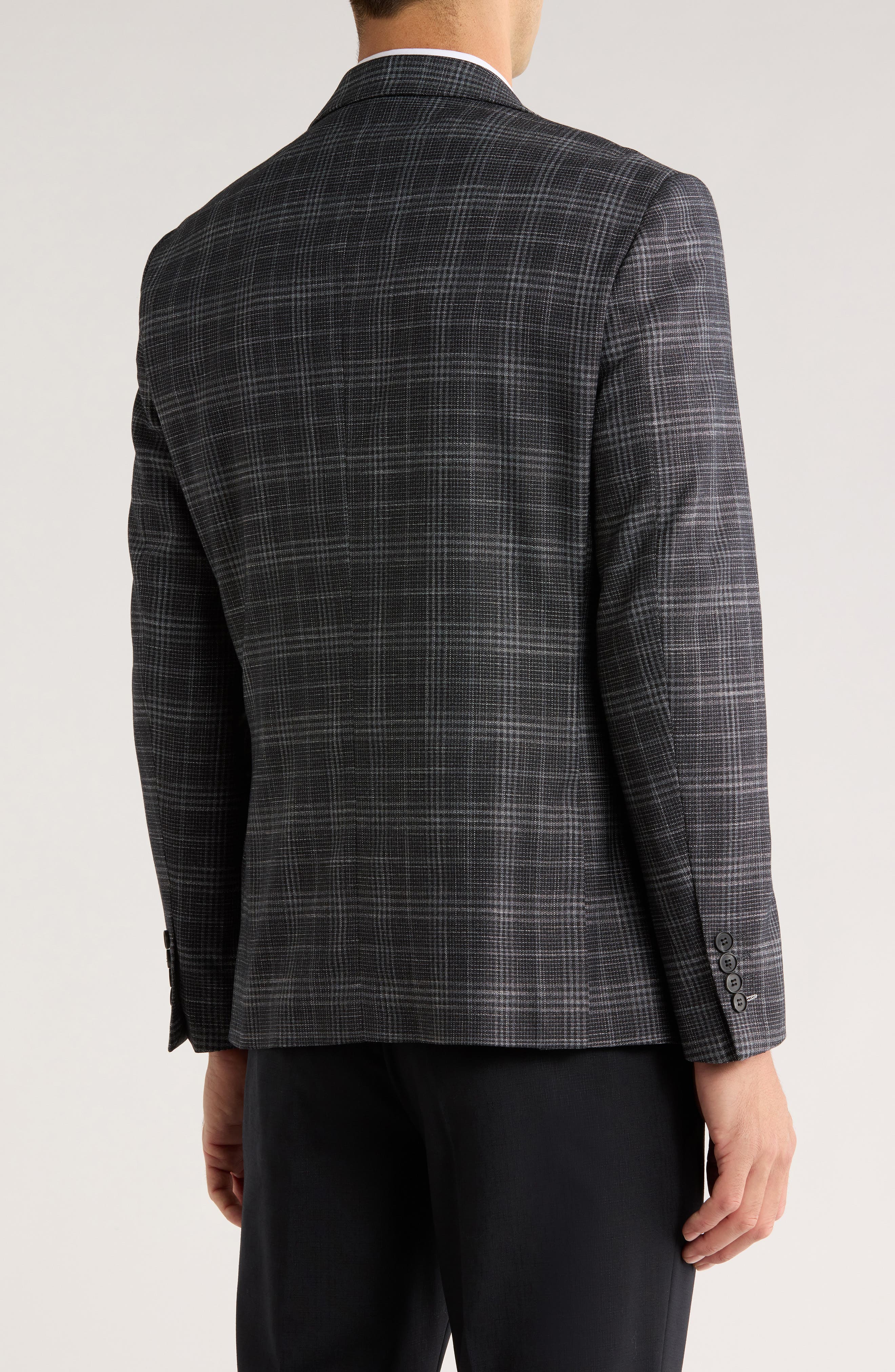 Plaid Two-Button Sport Coat - image 2