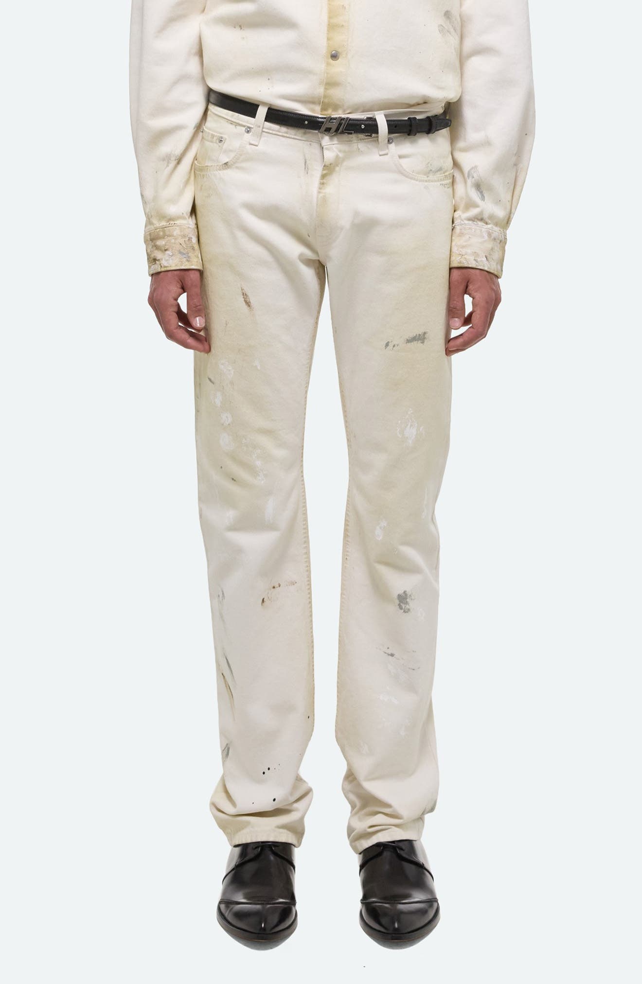 Helmut Lang Painted Organic Cotton Five-Pocket Pants