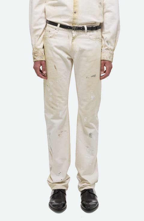 Painted Organic Cotton Five-Pocket Pants