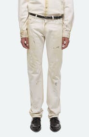 Helmut Lang Painted Organic Cotton Five-Pocket Pants