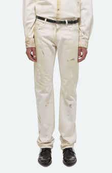 Helmut Lang Painted Organic Cotton Five-Pocket Pants