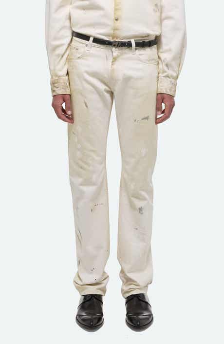 Helmut Lang Painted Organic Cotton Five-Pocket Pants