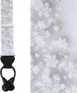 Trafalgar Jack's Frosty Winter Wonderland Silk Holiday Button End Suspenders