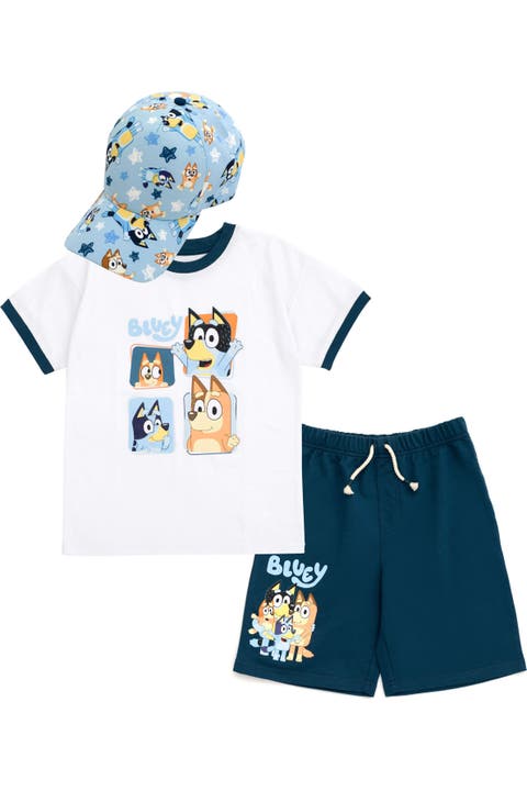 T-shirt And Shorts Set With Hat