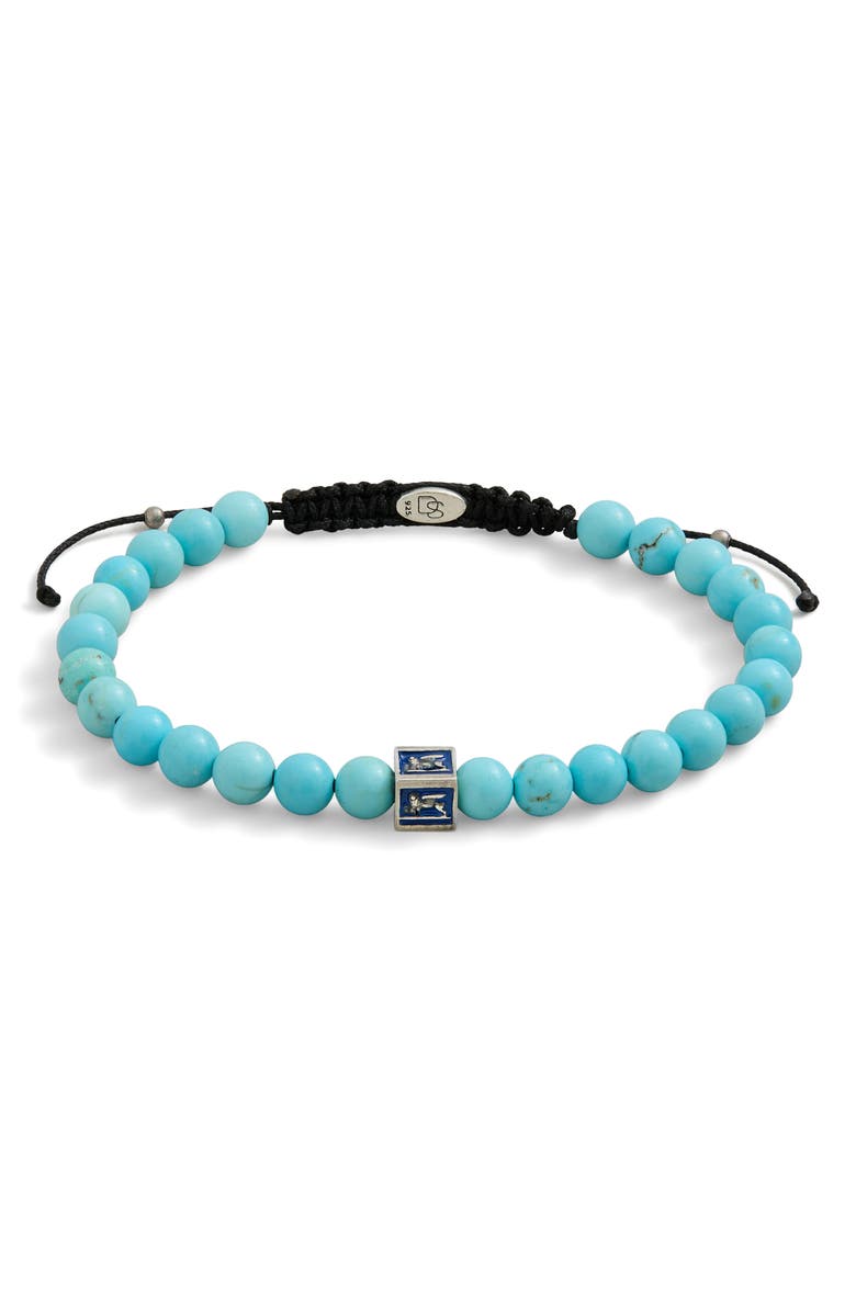 Degs & Sal Men's Venetian Lion Slider Bracelet, Main, color, Royal Blue/ Turquoise