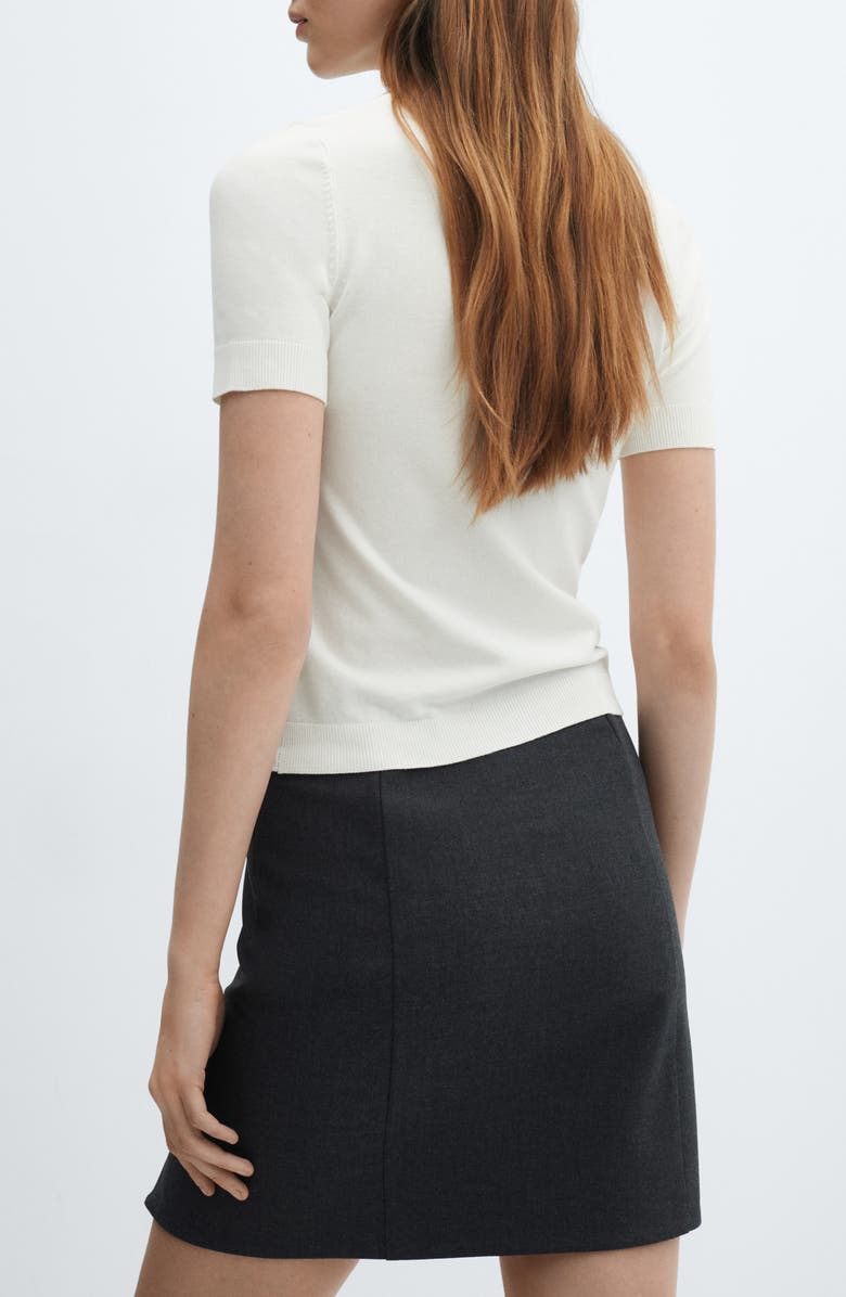 MANGO Short Sleeve Sweater, Alternate, color, 