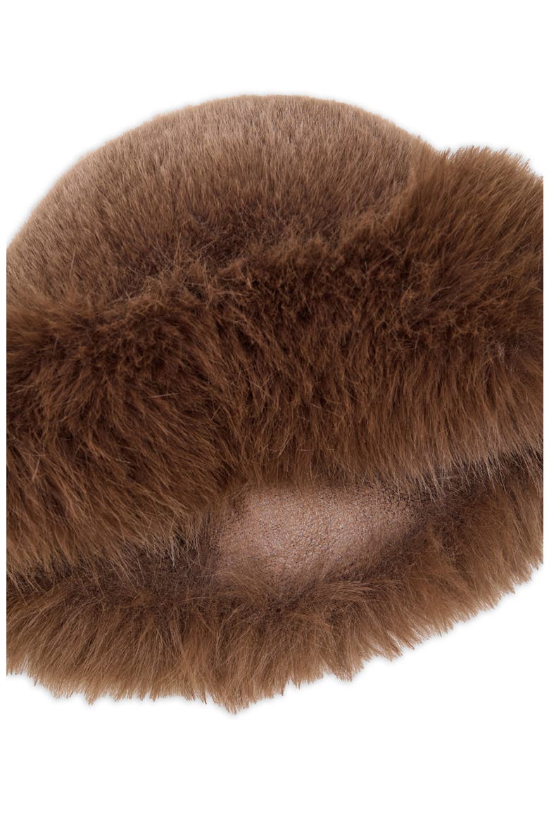 Faux Fur Hat, Alternate, color, BROWN