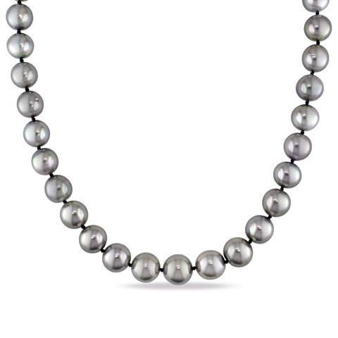 Graduated Tahitian Pearl Strand Necklace 14k