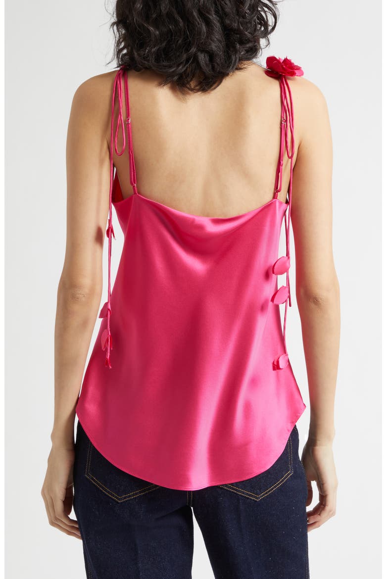 Marta Trailing Flower Silk Camisole, Alternate, color, BEETROOT PURPLE