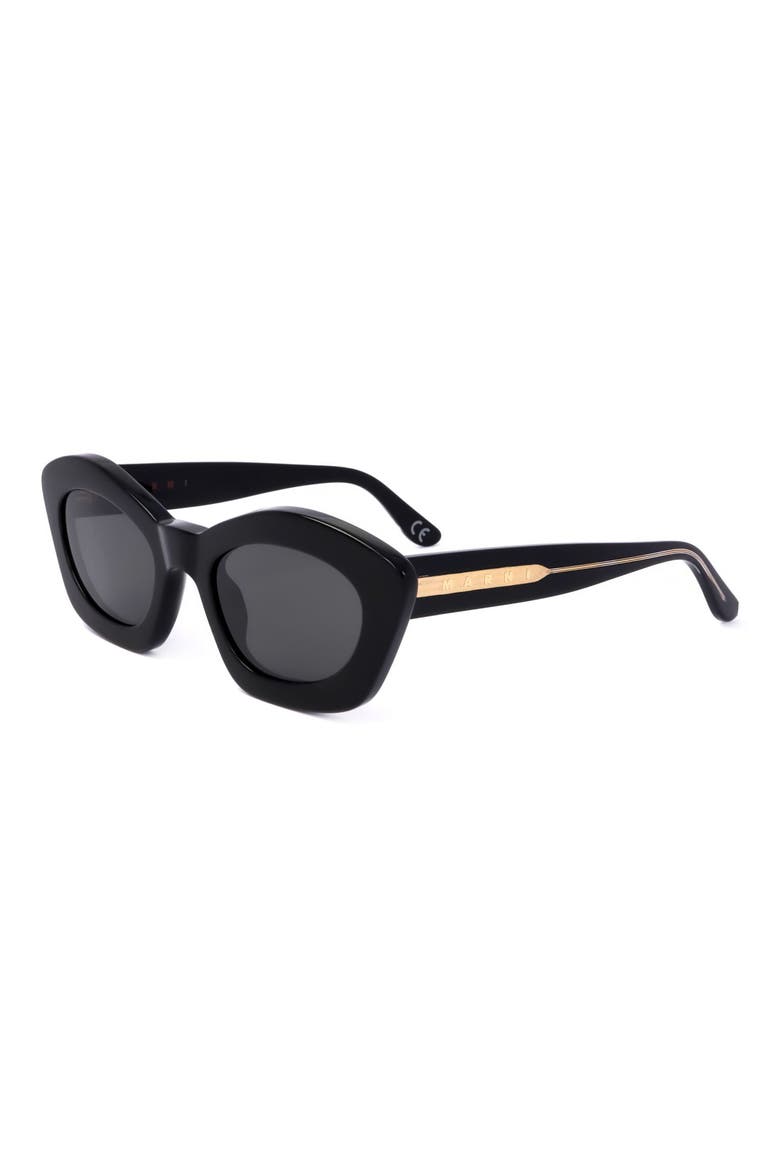 53mm Cat Eye Sunglasses, Alternate, color, BLACK / GREY