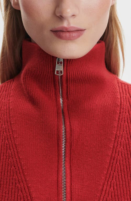 Varley Amina Half-zip Knit Sweater Vest In Red