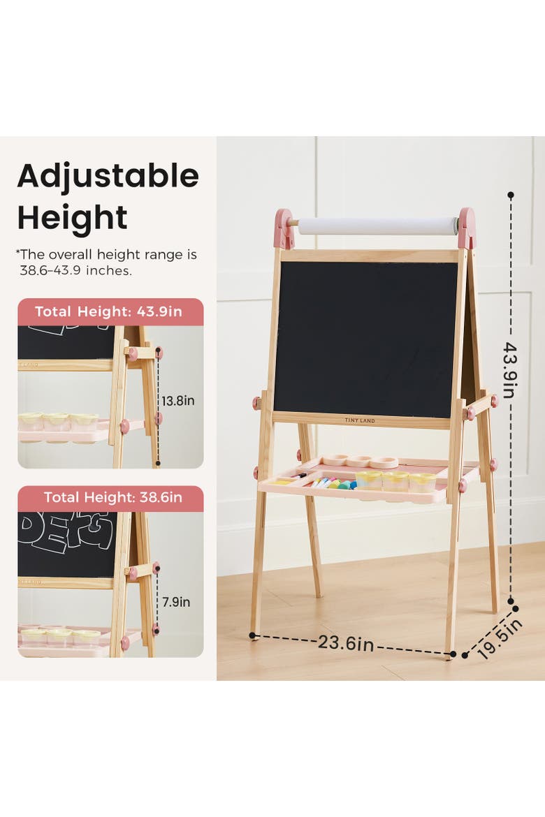 Magnitales Wooden Art Easel for Kids Exclude Drawing Paper, Alternate, color, Multicolor