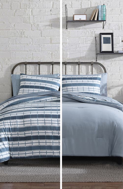 Perry Ellis Caleb 7-piece Full Comforter Set In Blue