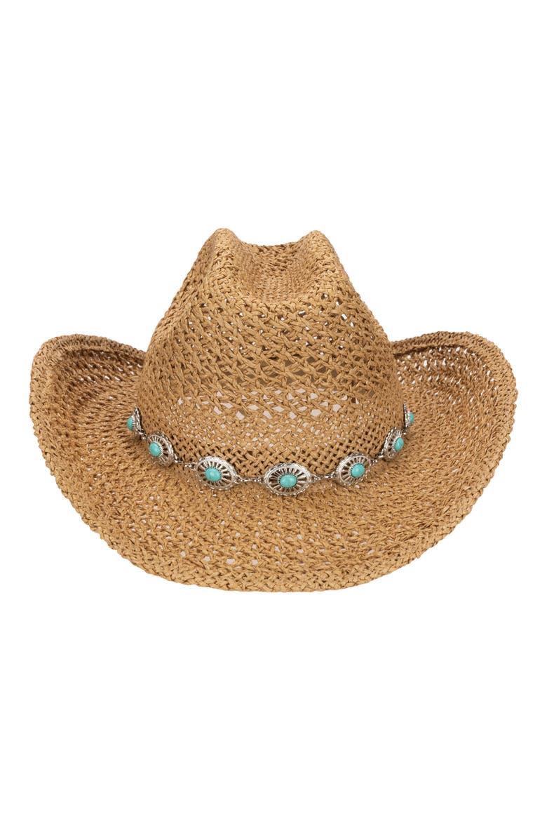 Coastal Straw Cowboy Hat, Alternate, color, TOAST