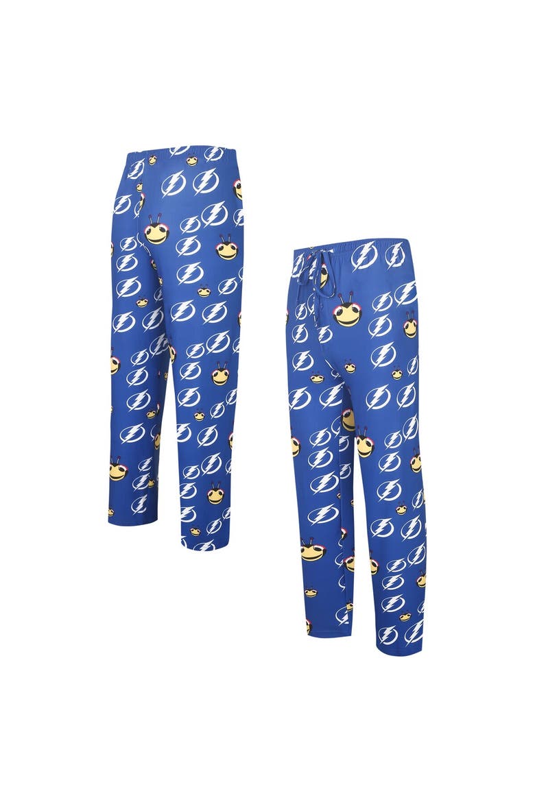 Men's Concepts Sport Blue Tampa Bay Lightning Gauge Allover Print Knit Sleep Pants, Alternate, color, Blue