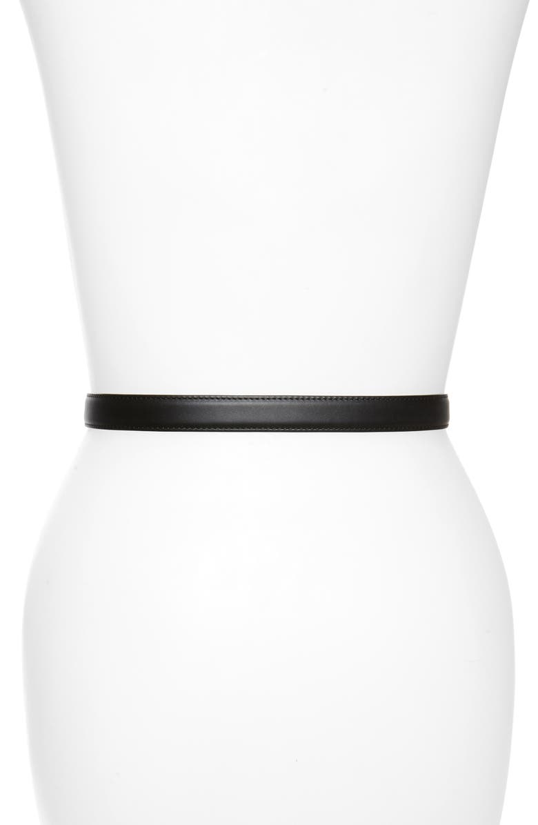 Burberry Monogram Motif Leather Belt, Alternate, color,