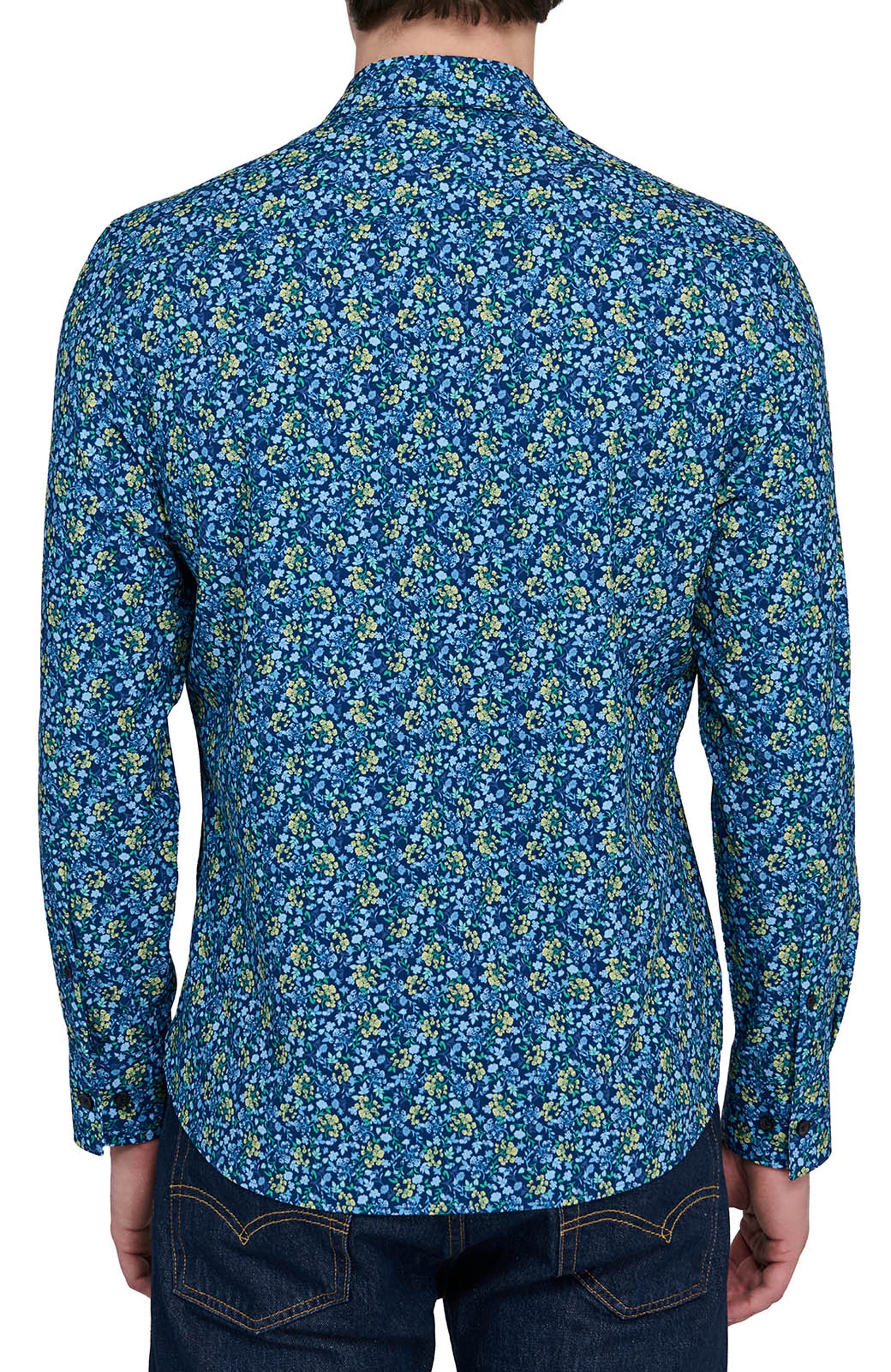 Slim Fit Budding Floral Performance Long Sleeve Shirt - image 2