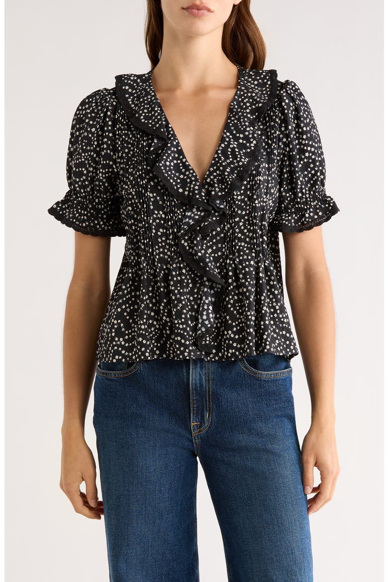 Bloom Floral Short Sleeve Top, Main, color, MINI CHAIN DAISIES