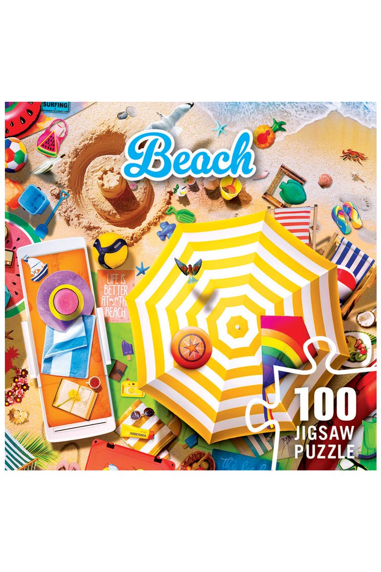 Beach 100 Piece Jigsaw Puzzle, Alternate, color, Multicolor