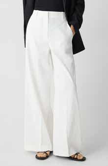 Theory Linen Blend Wide Leg Pants
