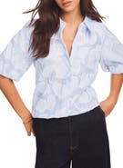 MINT VELVET Cotton Jacquard Striped Shirt