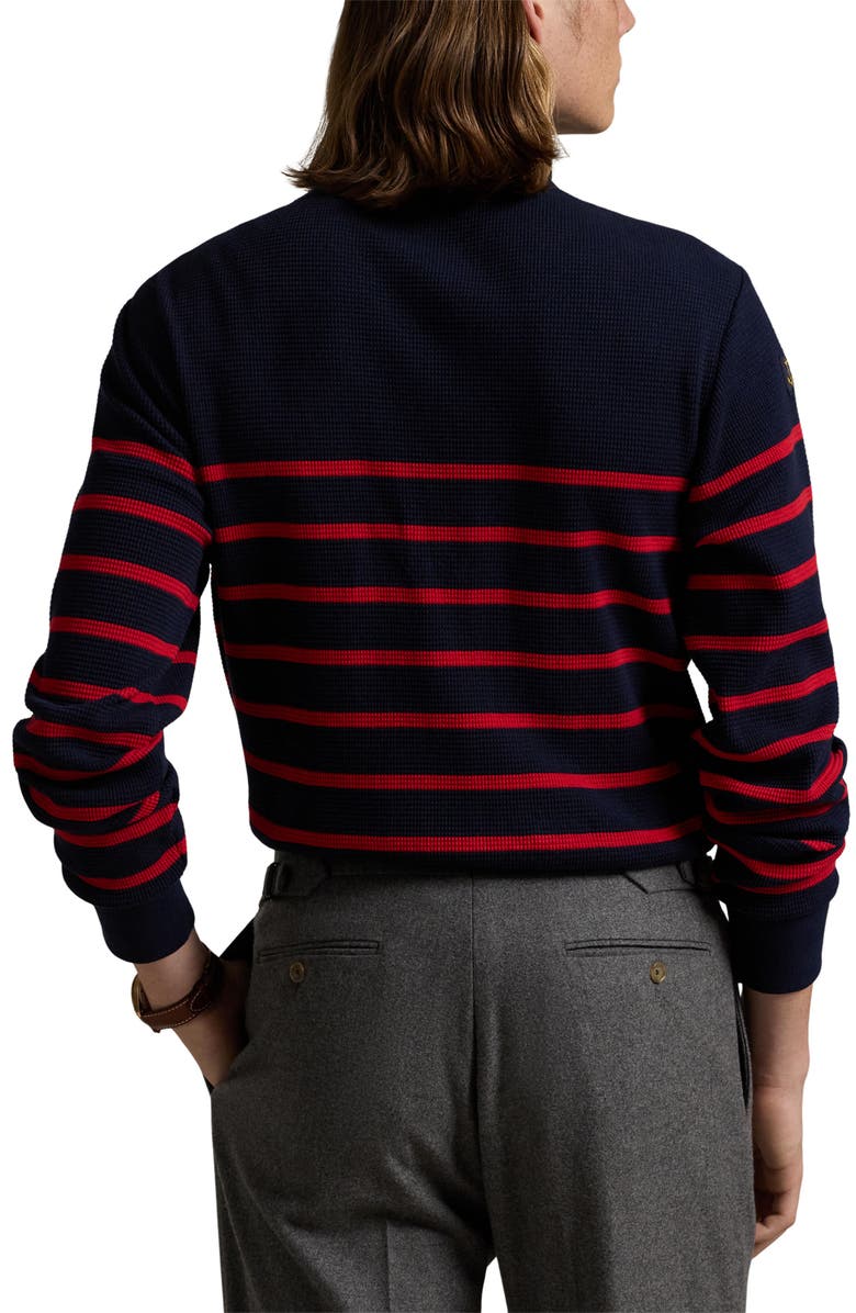 Polo Ralph Lauren Stripe Waffle Knit T-Shirt, Alternate, color, 
